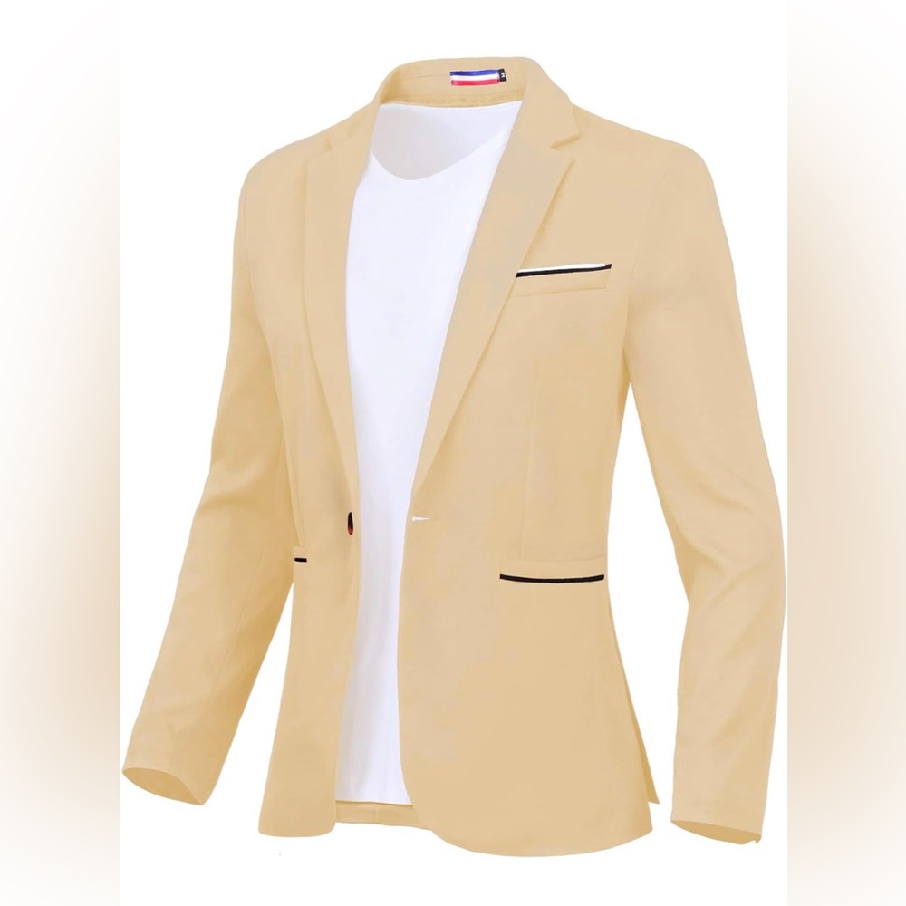 GEEK LIGHTING Men's Suit Blazer Jackets Casual Linen Sport